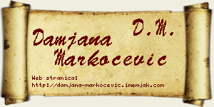Damjana Markočević vizit kartica